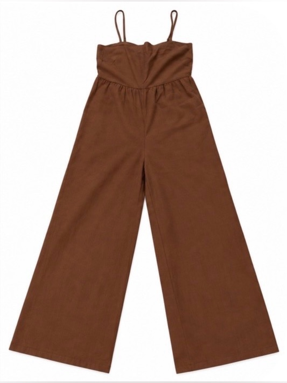 NEW!! Lucy Paris Brown Wide-Leg Strap Jumpsuit